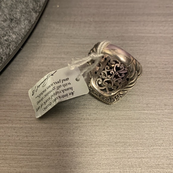 New with tag Samuel Benham signature diamond and Sterling silver ring. Size 8. - Picture 2 of 2